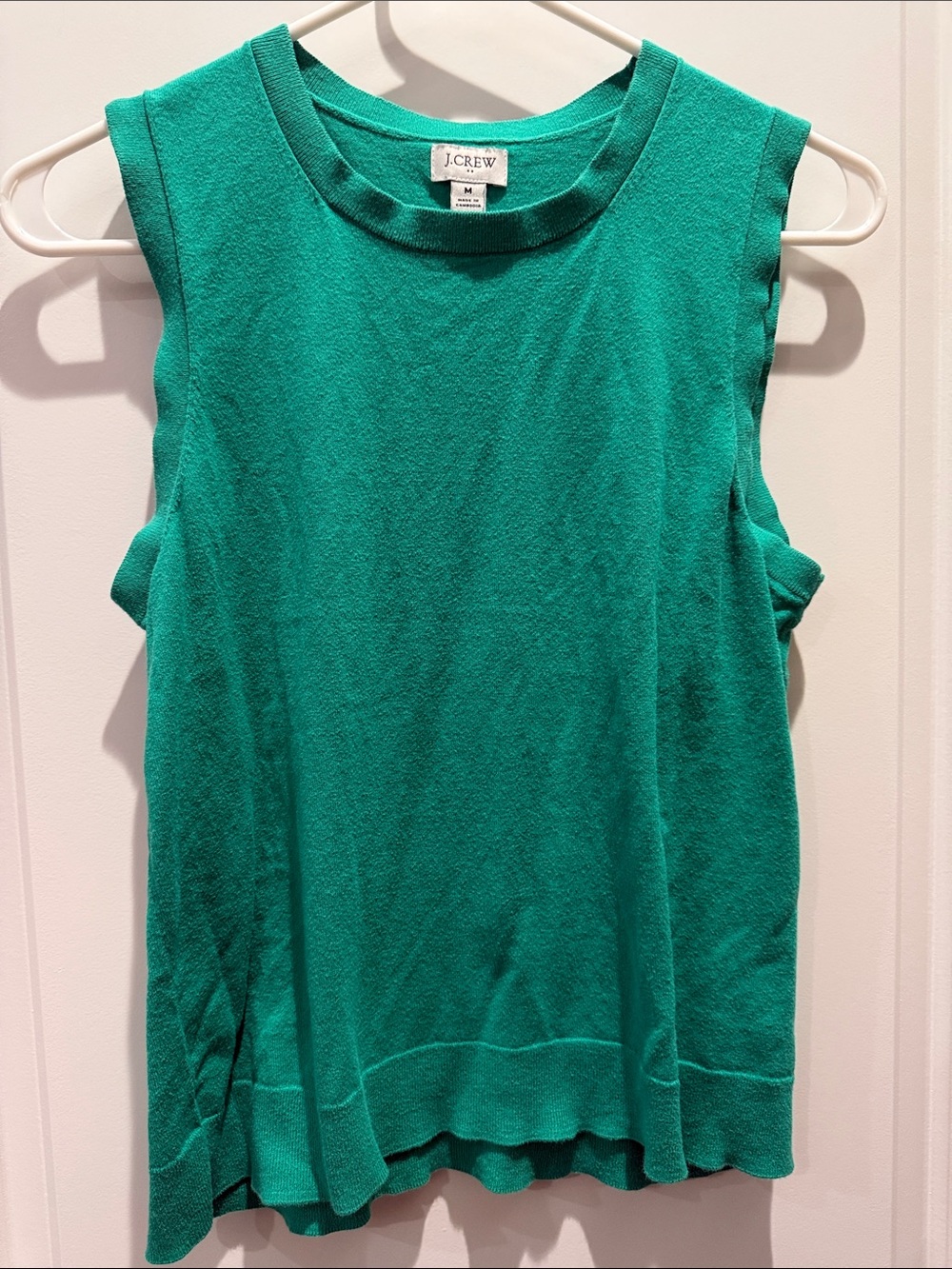 J. Crew Sleeveless Crewneck Tank — Teal Green